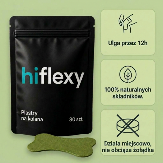 Plaster na ból kolana HIFLEXY — ulga na 12h, naturalny skład
