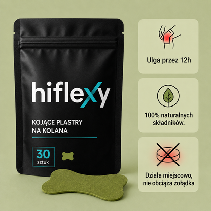Plastry na ból kolana HIFLEXY — ulga na 12h, naturalny skład