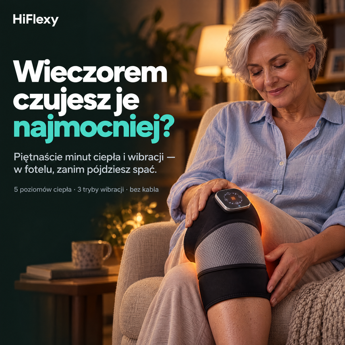 Masażer kolana HiFlexy — piętnaście minut dziennie