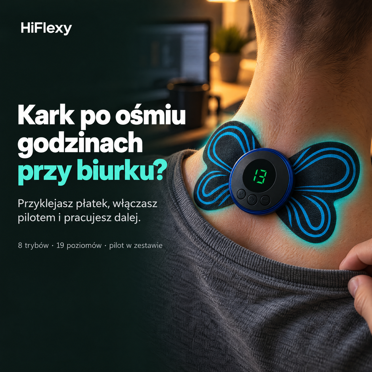 Mini masażer EMS HiFlexy na karku