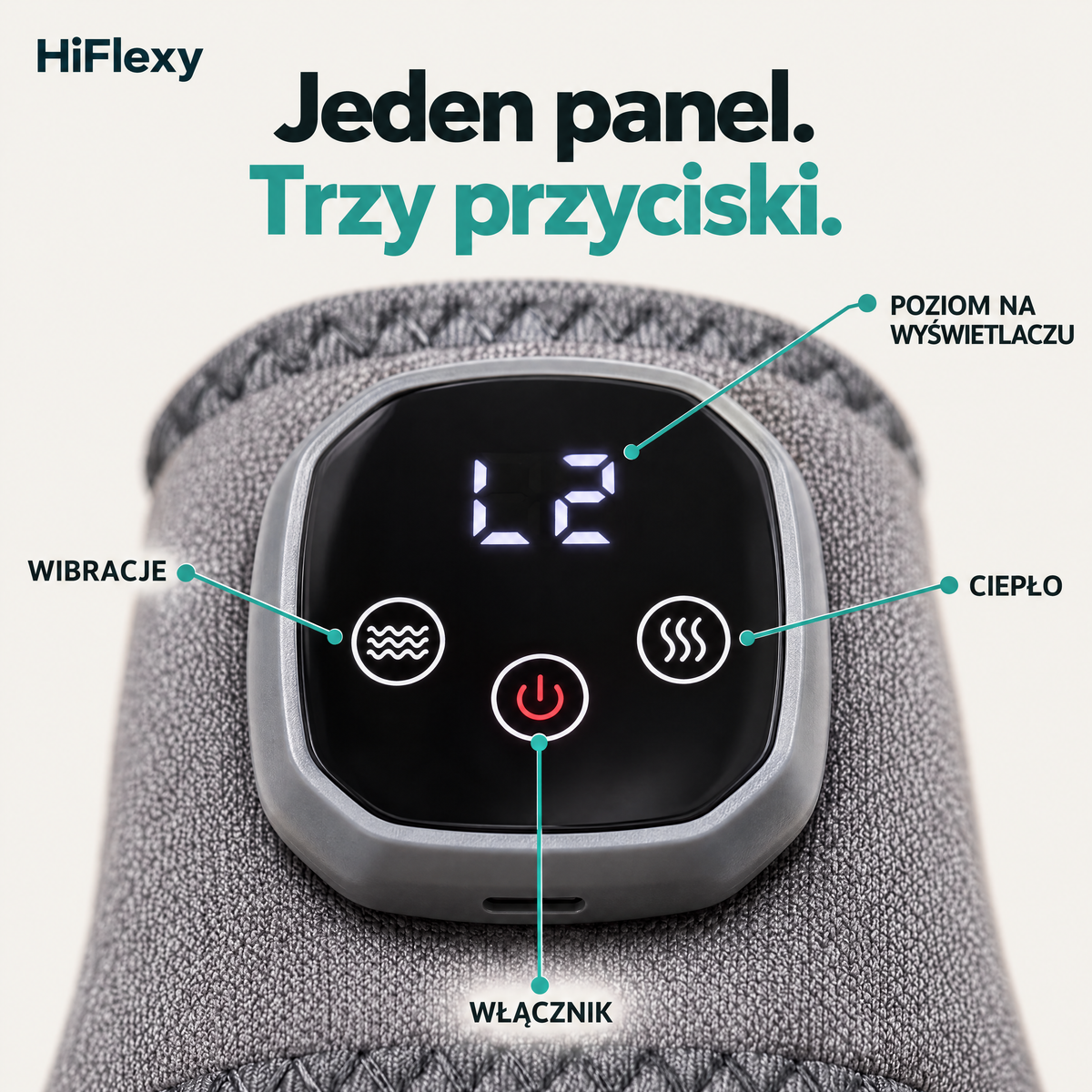 Jeden panel, trzy przyciski