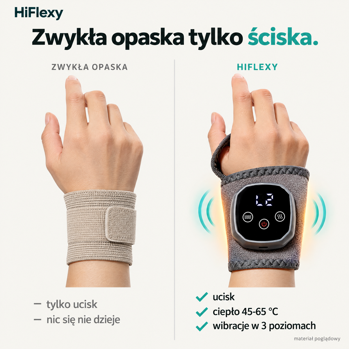 Zwykła opaska tylko ściska