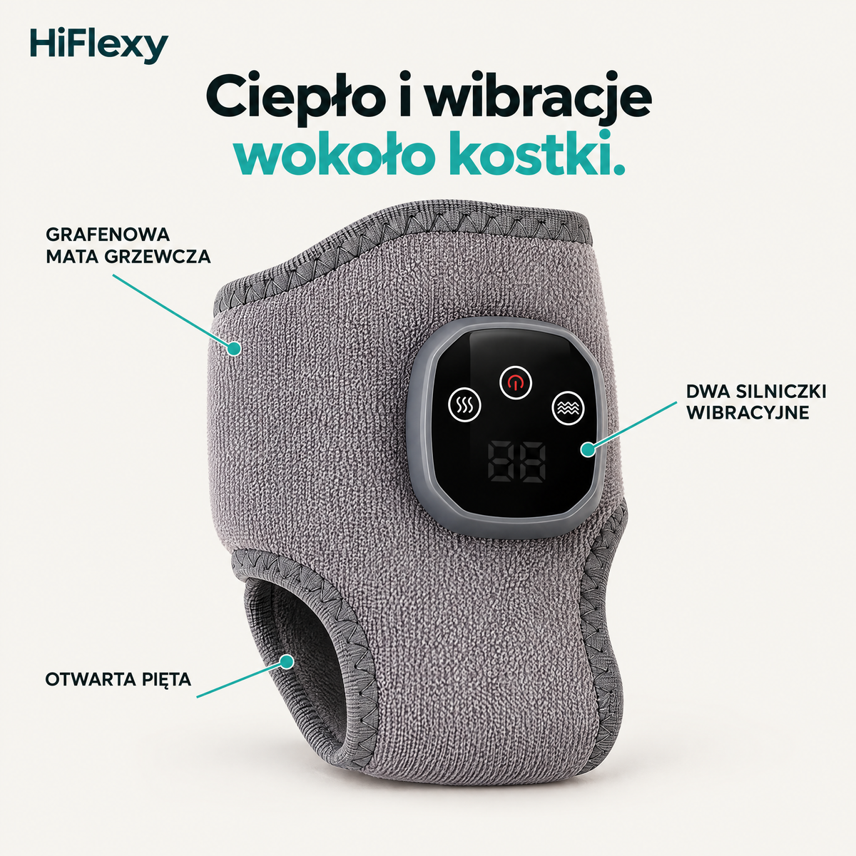 Opaska na kostkę z otwartą piętą
