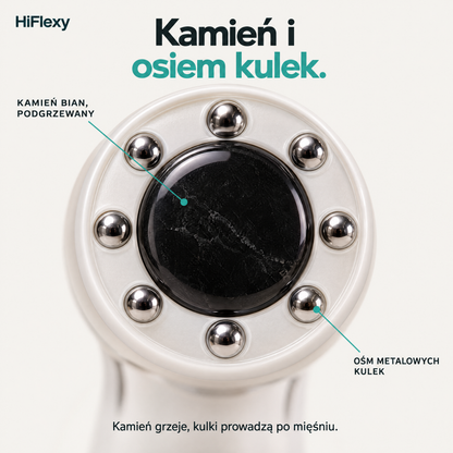Kamień bian i osiem metalowych kulek