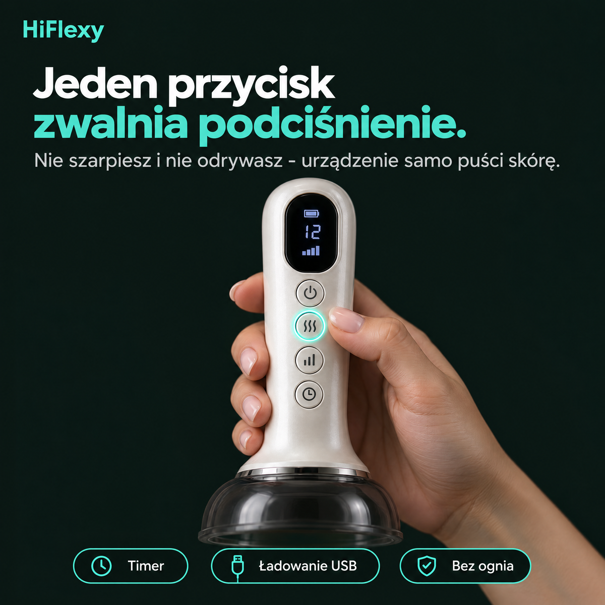 Jeden przycisk zwalnia podciśnienie