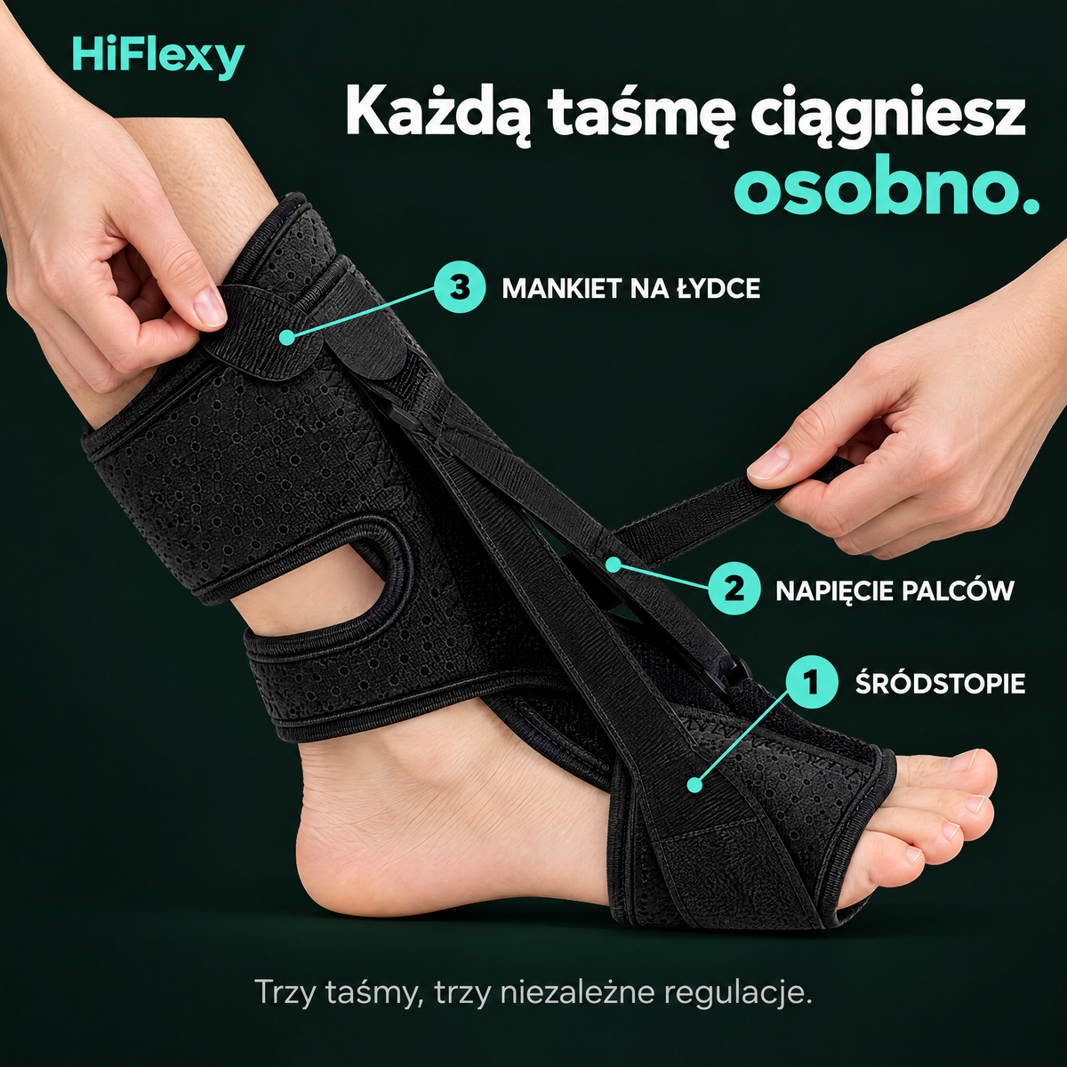 Trzy taśmy regulowane niezależnie