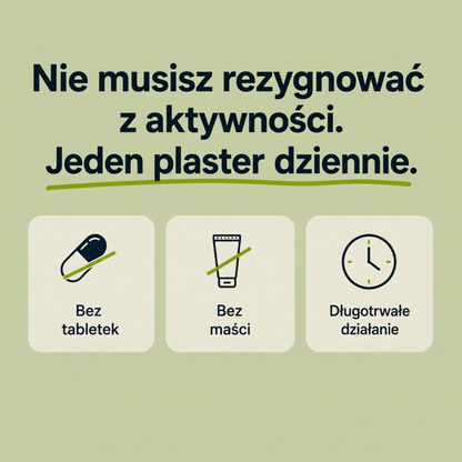 Plaster na ból kolana HIFLEXY — ulga na 12h, naturalny skład